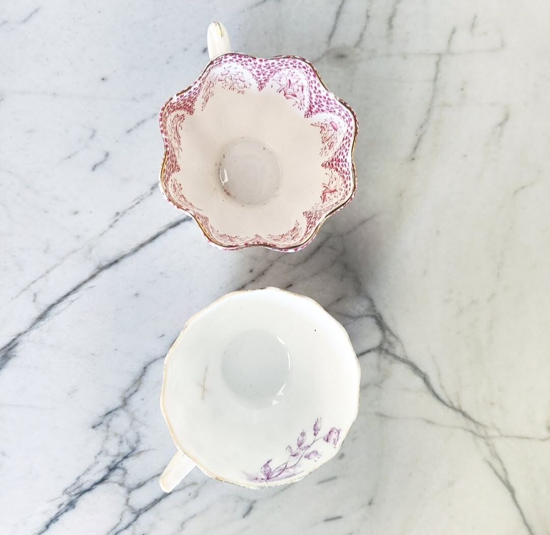 Two English porcelain cups