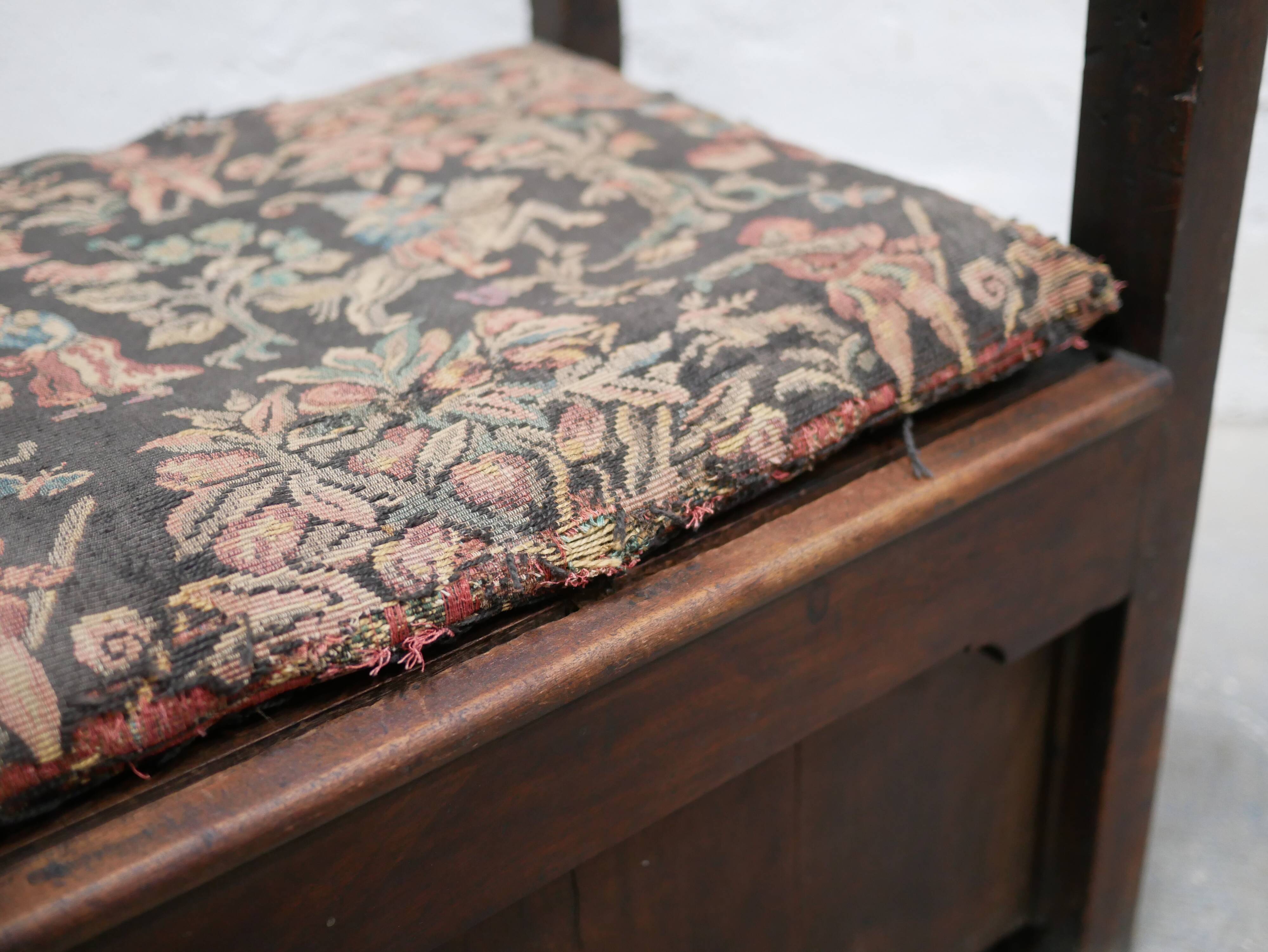 Wooden chest armchair, XIX th