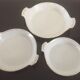 3 dishes with trundle fire - porcelain - white / gilded fillet - vintage -