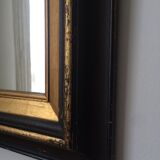 Old mirror black and gold 81x66cm