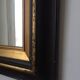 Miroir ancien noir et doré  81x66cm