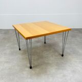 Table basse danoise pin age pieds eiffel bois