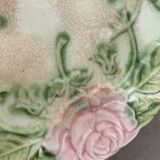 Compotier in slip pattern with art deco roses