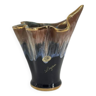 Vintage flame shaped ceramic vase