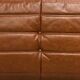 Togo sofa in cognac cowhide by Michel Ducaroy for Ligne Roset.