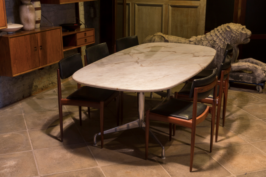Table of Eames conference in marble, 1958