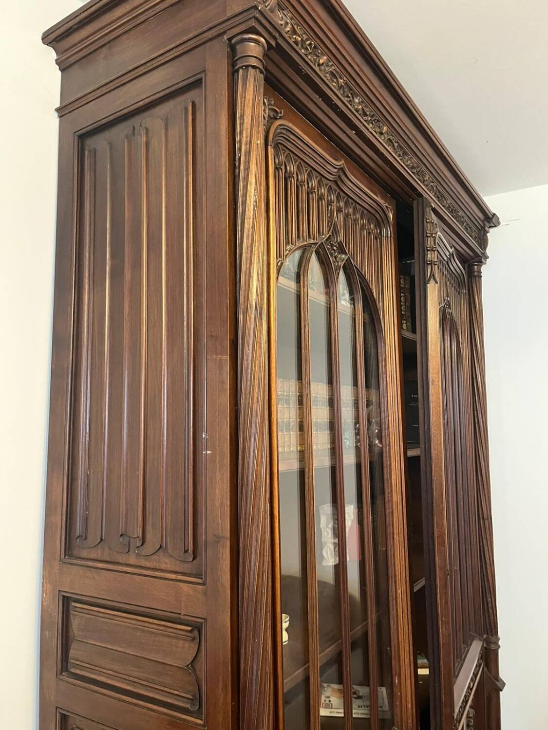 Antique wardrobe in neo-Gothic style