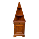 19th-century solid wood corner shelf unit