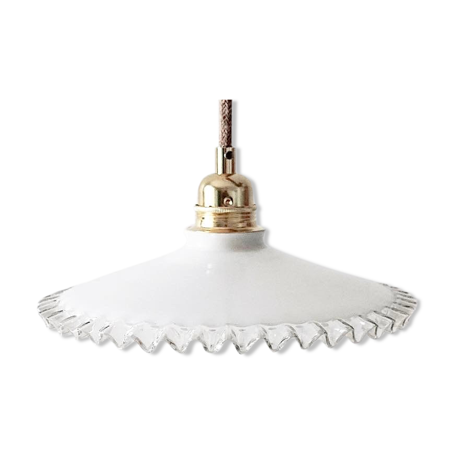 Suspension in white opaline