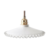 White opaline pendant light