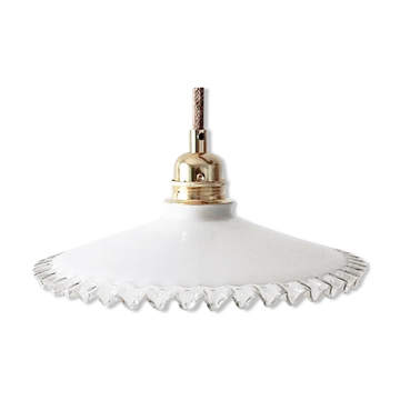 Suspension en opaline blanche