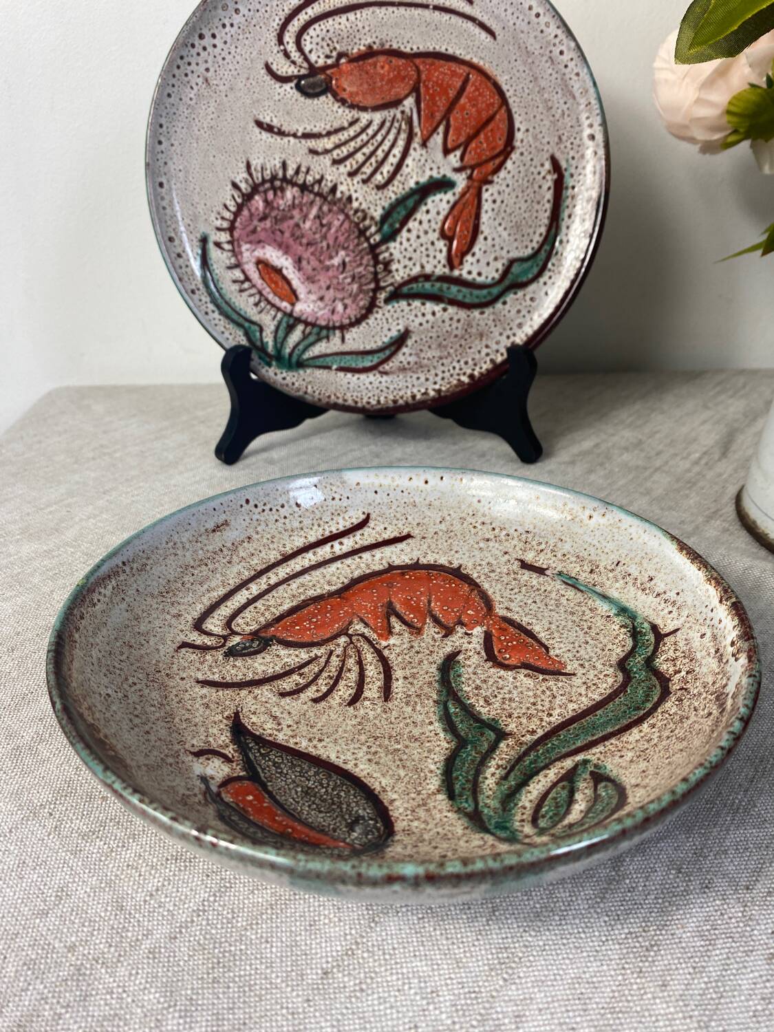 Daniel Etienne Vallauris ceramic plates
