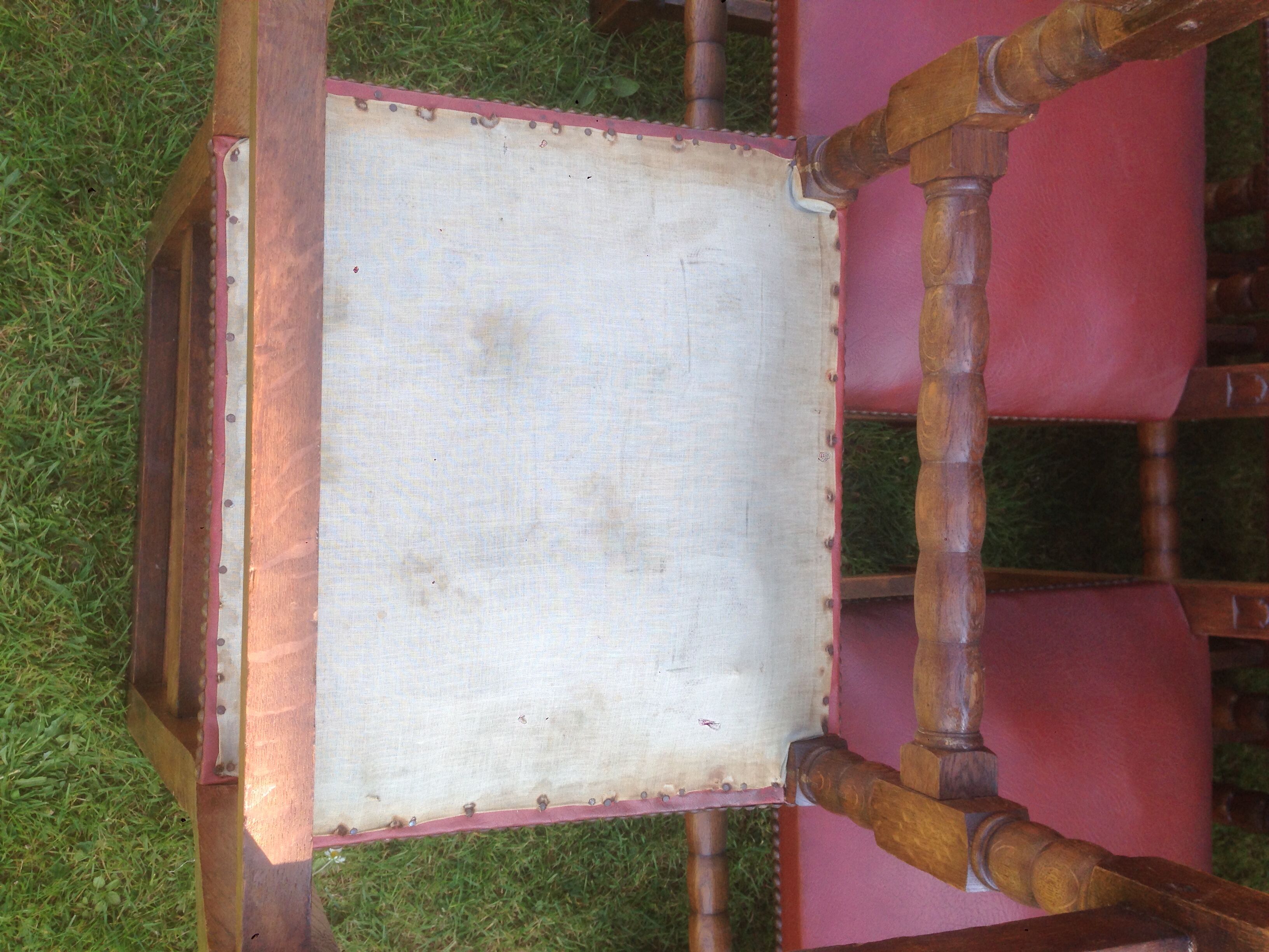 Rustic old oak chairs