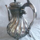 4-piece silver-plated coffee/tea set, quadripod, rococille style, twisted