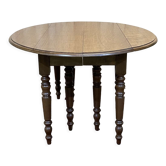 Table en acajou 8 pieds de style Louis Philippe, fabrication des années 1970 de belle facture
