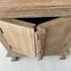Balinese bedside table in solid carved and limed wood
