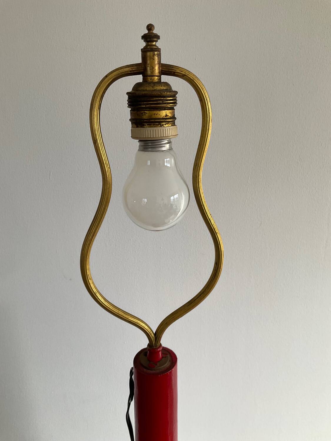 Wooden floor lamp base from the 60s