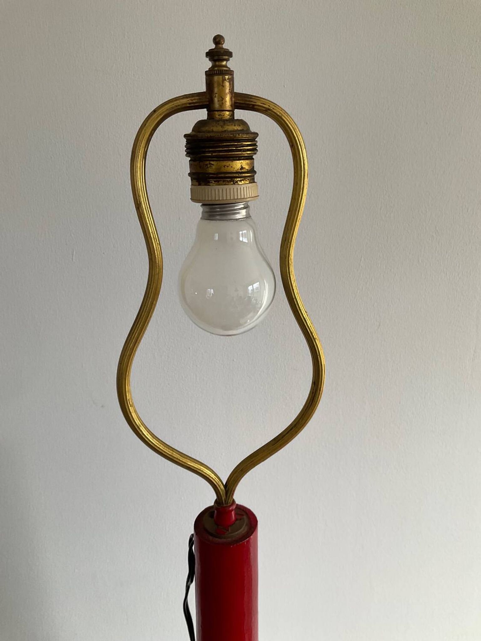 Pied de lampadaire en bois des années 60