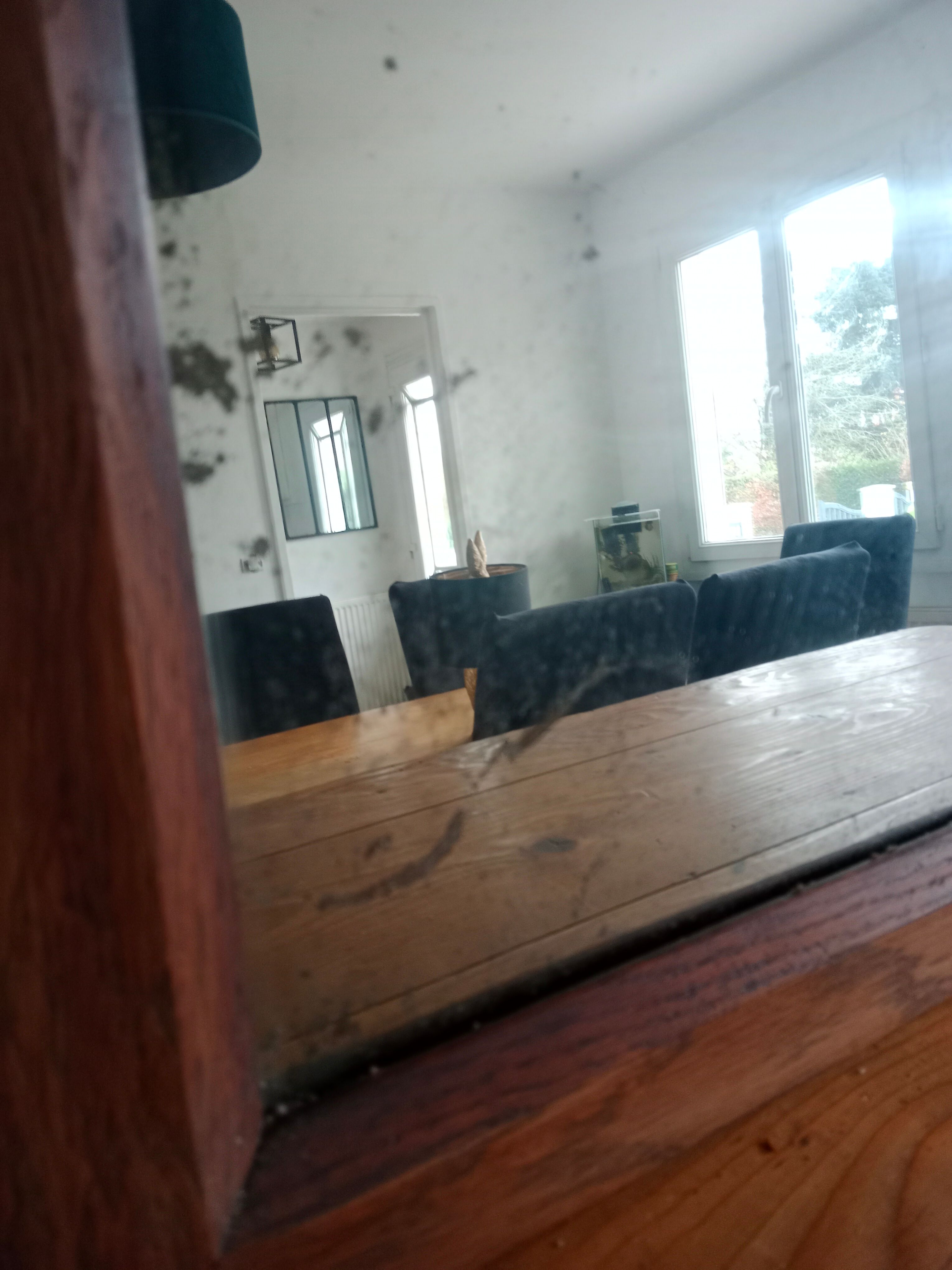 Piqué mercury mirror, 63x51 cm