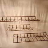 Vintage brass shelves