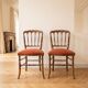 Set of 2 Napoleon III wooden chairs