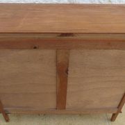 Antique post art deco chest of drawers circa 1940 in solid pine wood in its patina