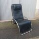 Vintage black leather armchair