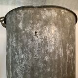Galvanized well bucket with handle / vintage 50s