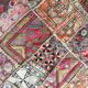 Rug patchwork Indian origin in Rajasthan vintage fabrics  66x133cm