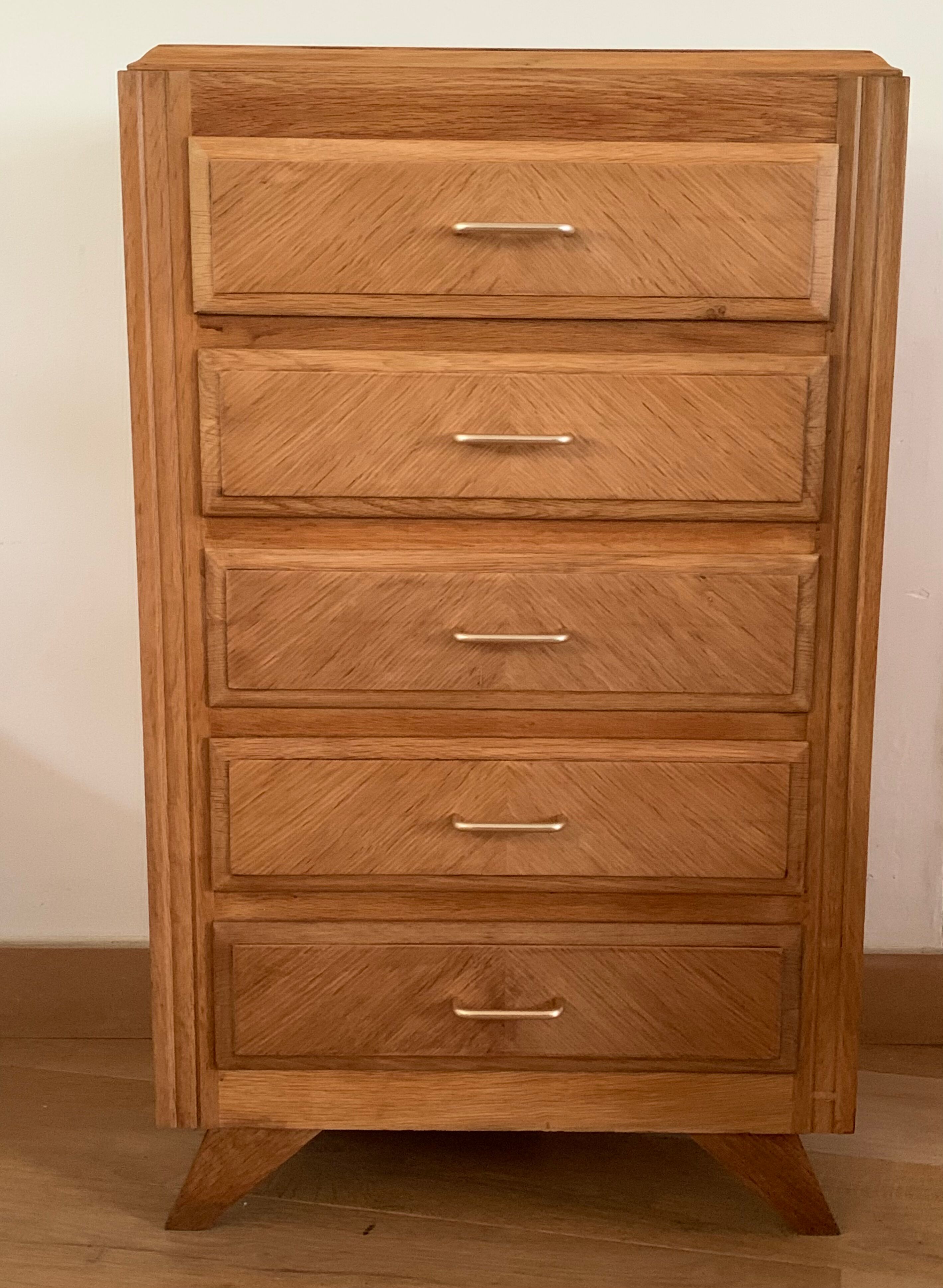 Vintage oak chiffonier
