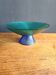 Vintage Glass Blown Fruit Bowl – Blue and Green Design Centrepiece