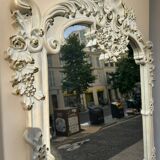 White wooden mirror