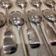 12 silver plated dessert spoons, Francia goldsmith, single-flat, 18.7cm