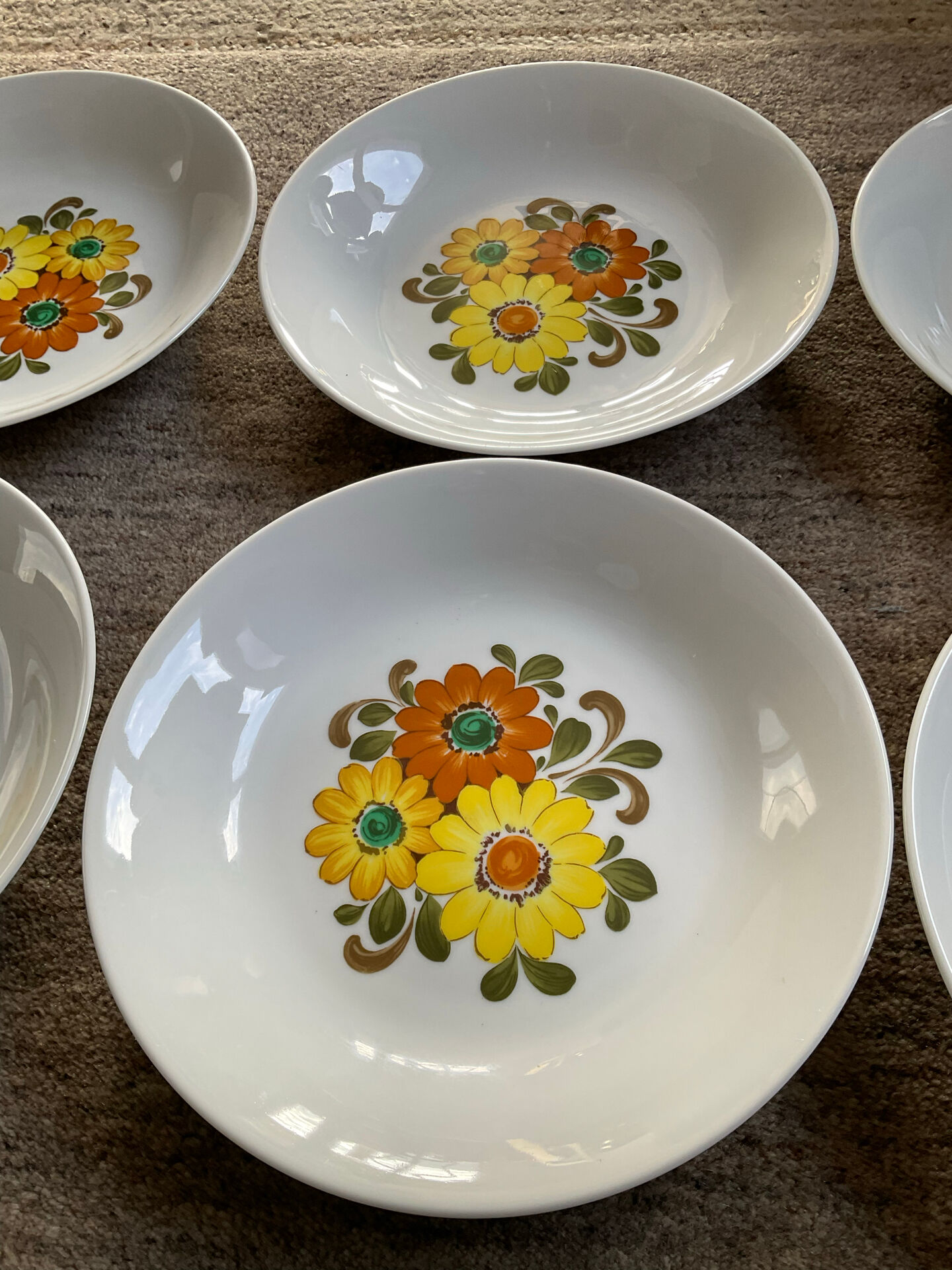 Set of 6 vintage porcelain plates