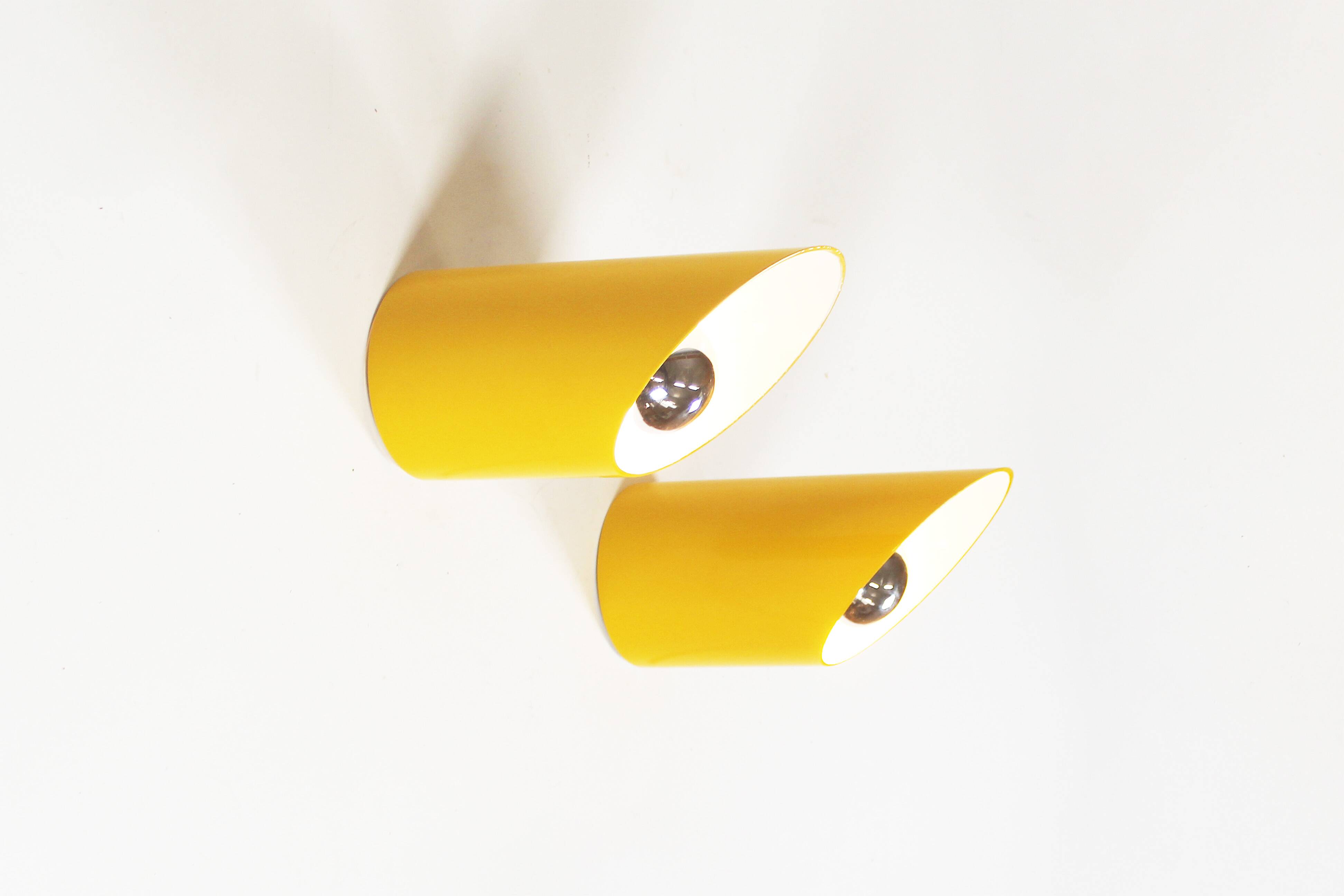 Original 1970's Pop art 'Obliqua' wall lamps by Ignazia Favata and Claudio Dini for Bieffeplast