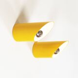 Original 1970's Pop art 'Obliqua' wall lamps by Ignazia Favata and Claudio Dini for Bieffeplast