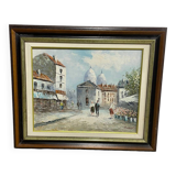 Tableau ville ancienne signé Burnett