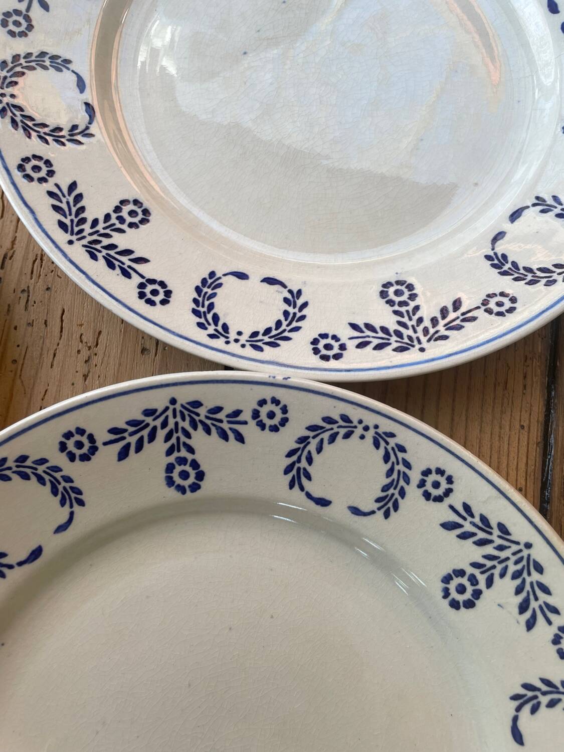 Luneville earthenware plates from 1890
