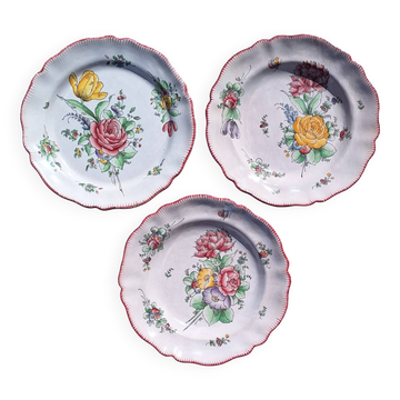 Lot de 3 assiettes creuses Roullet Roneleau Angoulême