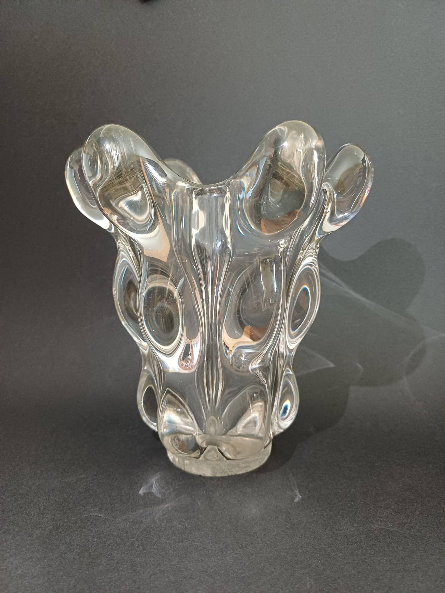 "Giraffe" vase in crystal, 1950