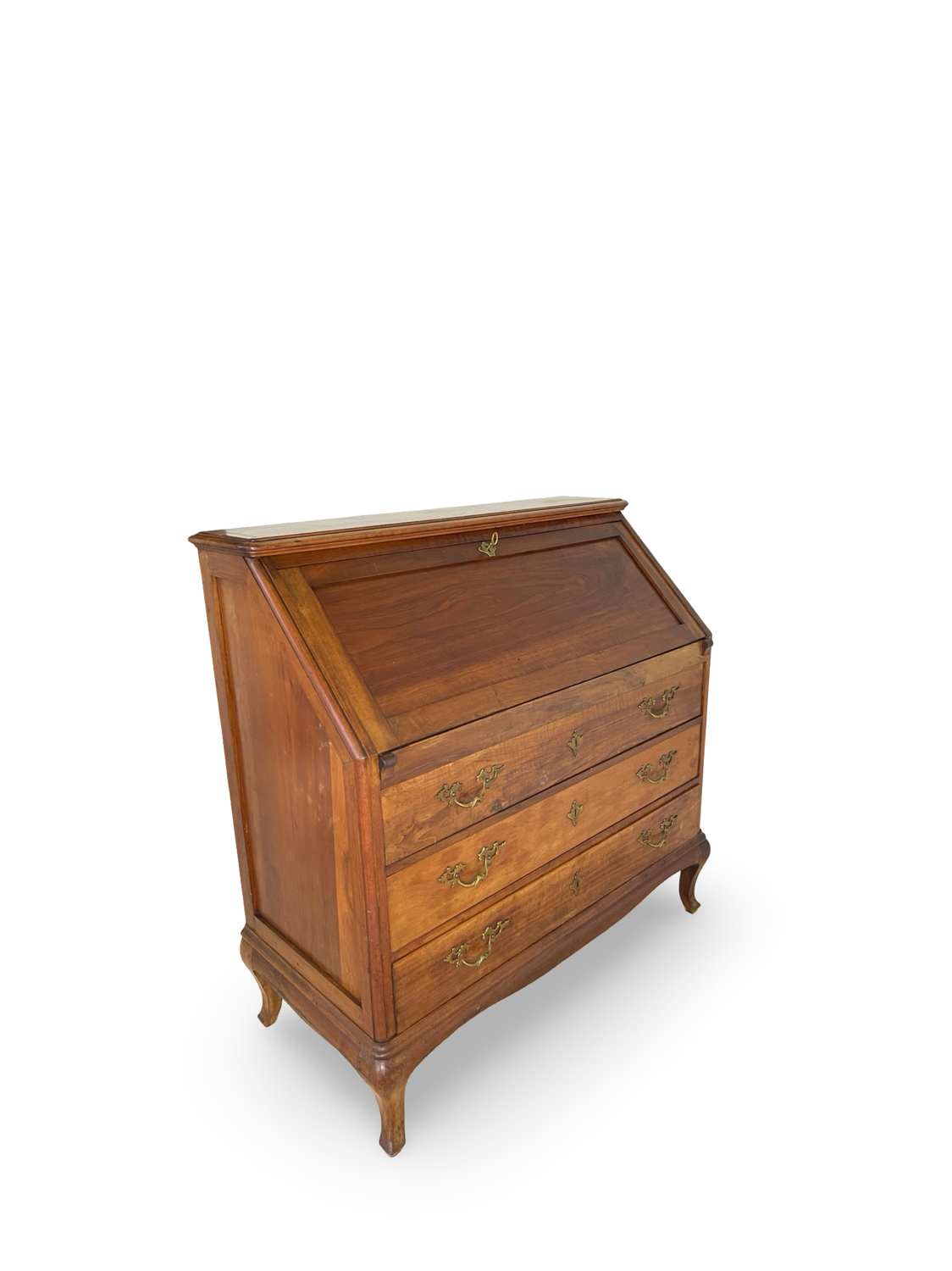 Antique Italian secrétaire in solid walnut, 1920s/1930s.