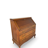Antique Italian secrétaire in solid walnut, 1920s/1930s.