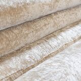 Beige chenille sectional sofa, 3 pieces, 1970s