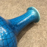 Vase craquelé bleu, XXe siècle