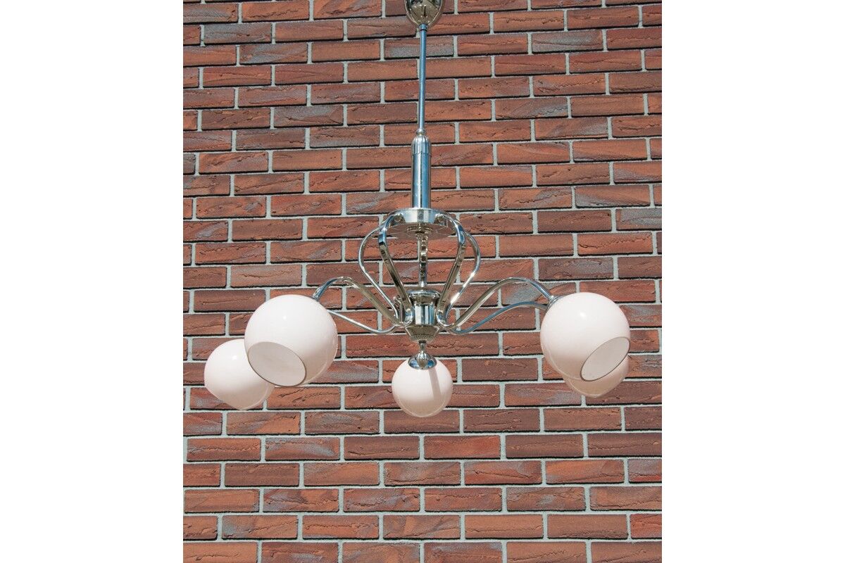 Midcentury Modern Chandelier, Poland, 1950s