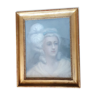 Pastel woman period late XVIII - early nineteenth