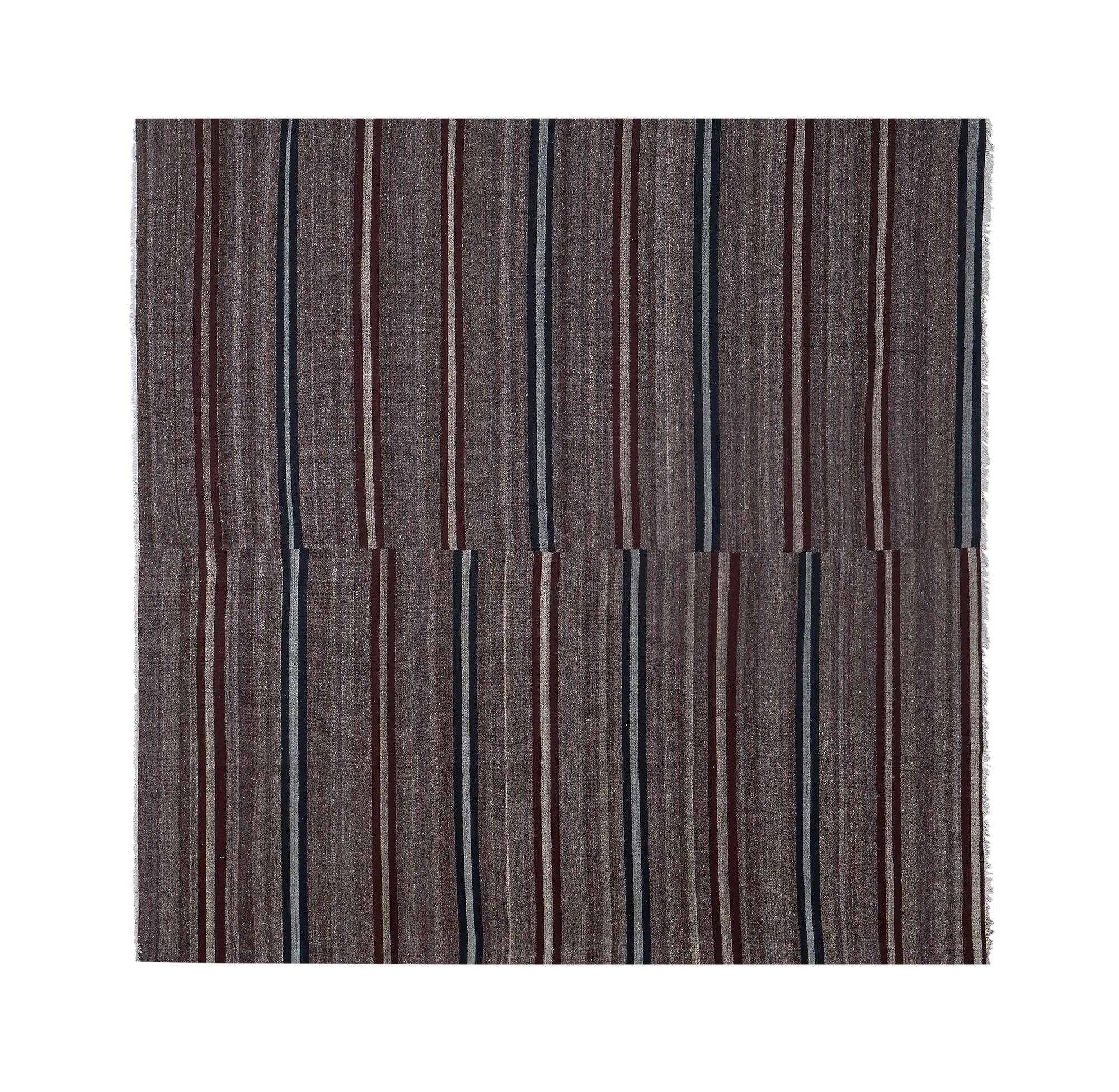 Vintage Turkish kilim handwoven 286x293 cm