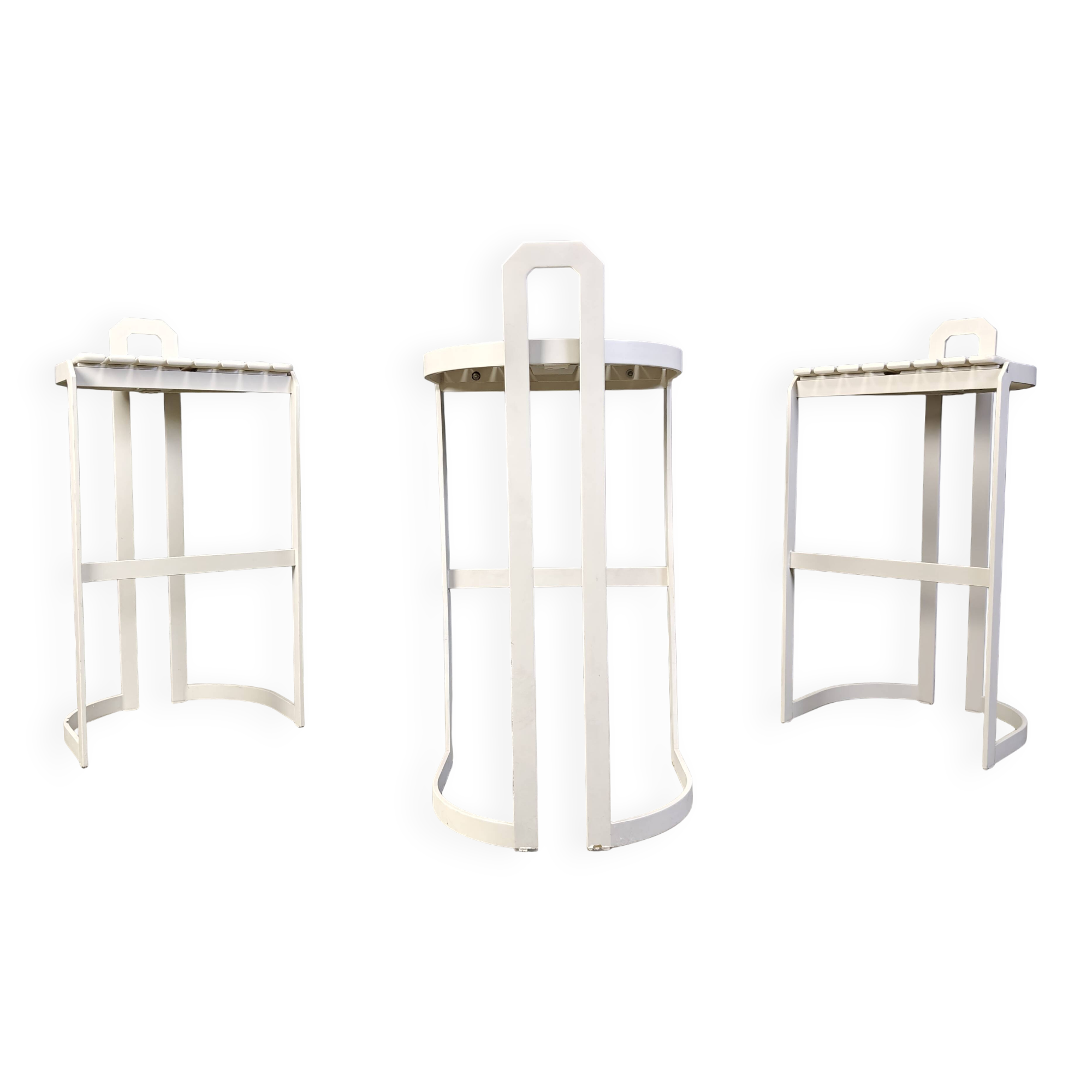 Vintage bar stools by Allmilmö, 1980s, Set of 3