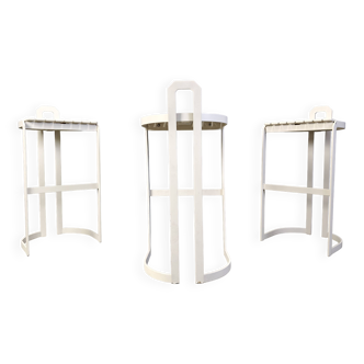 Vintage bar stools by Allmilmö, 1980s, Set of 3