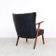 Danish teak and skai armchairs, Erhardsen & Andersen 1960s